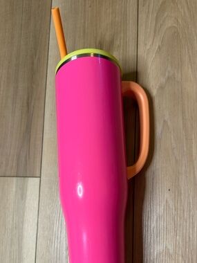 Swig 40 oz Pink Tumbler Cup With Handle Bright Color Mega Mug